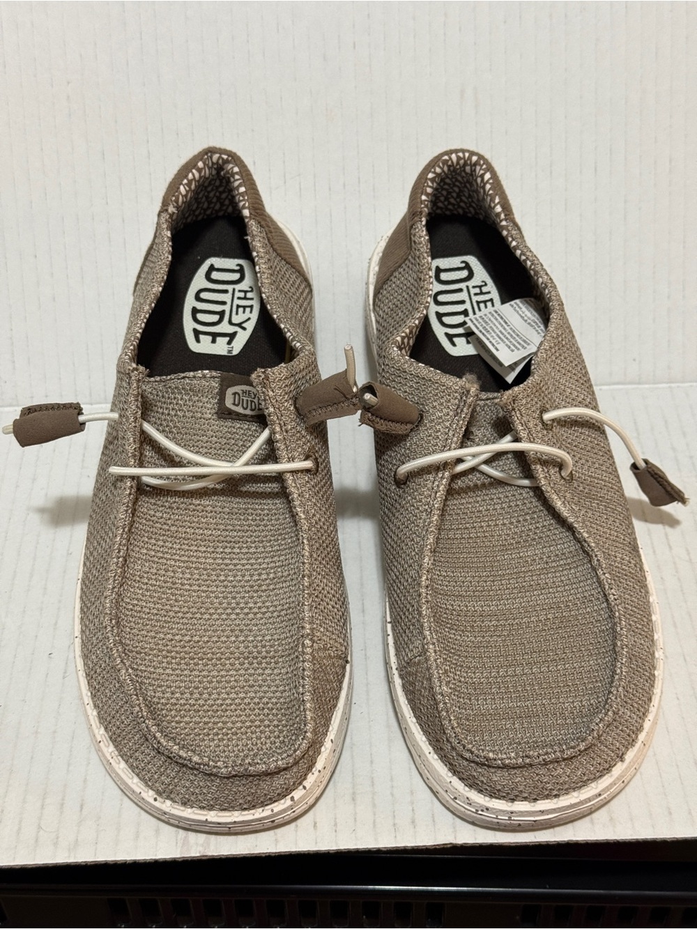 Hey Dude Women's Walnut Wendy Sox Stretch Knit Slip On Shoes Sz 8 Casual